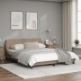 Estructura de cama cabecero cuero sintético capuchino 160x200cm de , Camas y somieres - Ref: Foro24-373222, Precio: 182,58 €,...