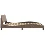 Cappuccino synthetic leather headboard bed frame 160x200cm by , Beds and slatted bases - Ref: Foro24-373222, Price: 169,27 €,...