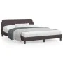 Estructura de cama con cabecero de tela marrón 160x200 cm de , Camas y somieres - Ref: Foro24-373208, Precio: 189,91 €, Descu...