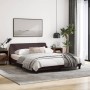 Bed frame with headboard in brown fabric 160x200 cm by , Beds and slatted bases - Ref: Foro24-373208, Price: 193,56 €, Discou...