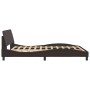 Bed frame with headboard in brown fabric 160x200 cm by , Beds and slatted bases - Ref: Foro24-373208, Price: 193,56 €, Discou...