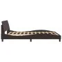 Estructura de cama con cabecero de tela marrón 160x200 cm de , Camas y somieres - Ref: Foro24-373208, Precio: 189,91 €, Descu...