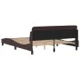 Estructura de cama con cabecero de tela marrón 160x200 cm de , Camas y somieres - Ref: Foro24-373208, Precio: 189,91 €, Descu...