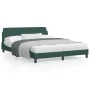 Dark green velvet bed frame with headboard 160x200 cm by , Beds and slatted bases - Ref: Foro24-373215, Price: 151,21 €, Disc...