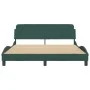 Dark green velvet bed frame with headboard 160x200 cm by , Beds and slatted bases - Ref: Foro24-373215, Price: 151,21 €, Disc...