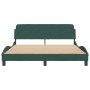 Estructura cama con cabecero terciopelo verde oscuro 160x200 cm de , Camas y somieres - Ref: Foro24-373215, Precio: 153,80 €,...
