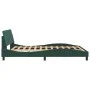 Dark green velvet bed frame with headboard 160x200 cm by , Beds and slatted bases - Ref: Foro24-373215, Price: 151,21 €, Disc...