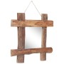 Natürlicher, recycelter Massivholz-Spiegel, 50 x 50 cm von vidaXL, Spiegel - Ref: Foro24-283933, Preis: 78,57 €, Rabatt: %