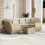 7-piece garden sofa set and beige synthetic rattan cushions by , Garden sets - Ref: Foro24-3257234, Price: 526,48 €, Discount: %