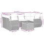 7-piece garden sofa set and beige synthetic rattan cushions by , Garden sets - Ref: Foro24-3257234, Price: 526,48 €, Discount: %