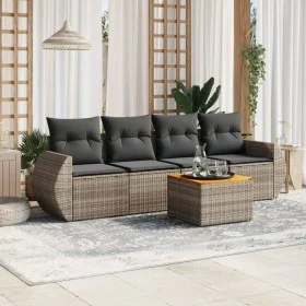 Garden sofa set with cushions 5 pieces gray synthetic rattan by , Garden sets - Ref: Foro24-3257215, Price: 319,62 €, Discoun...