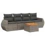 Garden sofa set with cushions 5 pieces gray synthetic rattan by , Garden sets - Ref: Foro24-3257215, Price: 319,62 €, Discoun...
