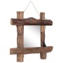 Natürlicher, recycelter Massivholz-Spiegel, 50 x 50 cm von vidaXL, Spiegel - Ref: Foro24-283933, Preis: 78,57 €, Rabatt: %