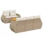 Garden sofa set with cushions 6 pieces beige synthetic rattan by , Garden sets - Ref: Foro24-3257220, Price: 520,06 €, Discou...