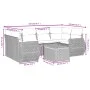 7-piece garden sofa set with gray PE rattan cushions by , Garden sets - Ref: Foro24-3257236, Price: 457,86 €, Discount: %