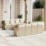 9-teiliges Gartensofa-Set mit beigen synthetischen Rattankissen von , Gartensets - Ref: Foro24-3257255, Preis: 692,13 €, Raba...