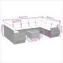Gartensofa-Set mit beigen Kissen, 10-teilig, synthetisches Rattan von , Gartensets - Ref: Foro24-3257480, Preis: 663,43 €, Ra...