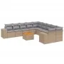 11-piece garden sofa set with beige synthetic rattan cushions by , Garden sets - Ref: Foro24-3257970, Price: 696,25 €, Discou...