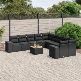 11-piece garden sofa set and black synthetic rattan cushions by , Garden sets - Ref: Foro24-3257966, Price: 676,33 €, Discoun...