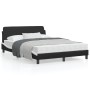 Black white synthetic leather headboard bed frame 140x200cm by , Beds and slatted bases - Ref: Foro24-373203, Price: 144,73 €...