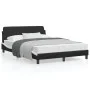 Estructura cama cabecero cuero sintético negro blanco 140x200cm de , Camas y somieres - Ref: Foro24-373203, Precio: 142,65 €,...