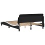 Black white synthetic leather headboard bed frame 140x200cm by , Beds and slatted bases - Ref: Foro24-373203, Price: 144,73 €...