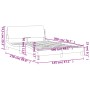 Estructura cama cabecero cuero sintético negro blanco 140x200cm de , Camas y somieres - Ref: Foro24-373203, Precio: 144,62 €