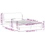 Estructura cama cabecero cuero sintético negro blanco 140x200cm de , Camas y somieres - Ref: Foro24-373203, Precio: 142,65 €,...