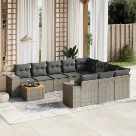 11-piece garden sofa set and gray synthetic rattan cushions by , Garden sets - Ref: Foro24-3257964, Price: 667,90 €, Discount: %