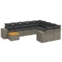11-piece garden sofa set and gray synthetic rattan cushions by , Garden sets - Ref: Foro24-3257964, Price: 667,90 €, Discount: %