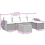 Gartensofa-Set mit Kissen, 6-teilig, beiges synthetisches Rattan von , Gartensets - Ref: Foro24-3257312, Preis: 390,94 €, Rab...