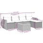 Gartensofa-Set mit Kissen, 6-teilig, beiges synthetisches Rattan von , Gartensets - Ref: Foro24-3257312, Preis: 377,92 €, Rab...