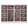 Sideboard with 10 brown wood drawers 113x30x79 cm by vidaXL, Sideboards - Ref: Foro24-284174, Price: 213,96 €, Discount: %