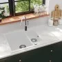Küchenspüle aus Granit mit zwei Becken weiß von , Sinkt - Ref: Foro24-144859, Preis: 211,28 €, Rabatt: %