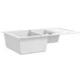 Küchenspüle aus Granit mit zwei Becken weiß von , Sinkt - Ref: Foro24-144859, Preis: 211,28 €, Rabatt: %
