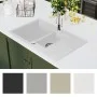 Küchenspüle aus Granit mit zwei Becken weiß von , Sinkt - Ref: Foro24-144859, Preis: 211,28 €, Rabatt: %