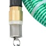 Manguera de succión con conectores de latón PVC verde 29 mm 3 m