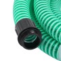 Manguera de succión con conectores de latón PVC verde 29 mm 3 m