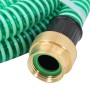 Manguera de succión con conectores de latón PVC verde 29 mm 3 m