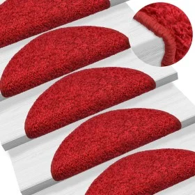 Stair tread carpets 15 units red 65x21x4 cm by , Stair mats - Ref: Foro24-133907, Price: 79,52 €, Discount: %