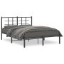 Estructura de cama con cabecero metal negro 140x190 cm de , Camas y somieres - Ref: Foro24-355561, Precio: 87,01 €, Descuento: %