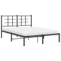 Bettgestell mit schwarzem Metallkopfteil 140x190 cm von , Betten und Lattenroste - Ref: Foro24-355561, Preis: 85,84 €, Rabatt: %