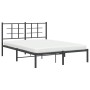 Estructura de cama con cabecero metal negro 140x190 cm de , Camas y somieres - Ref: Foro24-355561, Precio: 87,01 €, Descuento: %
