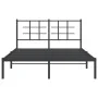 Bettgestell mit schwarzem Metallkopfteil 140x190 cm von , Betten und Lattenroste - Ref: Foro24-355561, Preis: 85,84 €, Rabatt: %