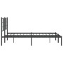 Estructura de cama con cabecero metal negro 140x190 cm de , Camas y somieres - Ref: Foro24-355561, Precio: 87,01 €, Descuento: %