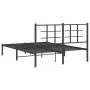 Bettgestell mit schwarzem Metallkopfteil 140x190 cm von , Betten und Lattenroste - Ref: Foro24-355561, Preis: 85,84 €, Rabatt: %