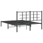 Estructura de cama con cabecero metal negro 140x190 cm de , Camas y somieres - Ref: Foro24-355561, Precio: 87,01 €, Descuento: %