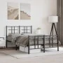 Black metal headboard and footboard bed frame 120x200 cm by , Beds and slatted bases - Ref: Foro24-355577, Price: 109,73 €, D...