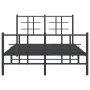 Black metal headboard and footboard bed frame 120x200 cm by , Beds and slatted bases - Ref: Foro24-355577, Price: 109,73 €, D...