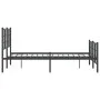 Black metal headboard and footboard bed frame 120x200 cm by , Beds and slatted bases - Ref: Foro24-355577, Price: 109,73 €, D...